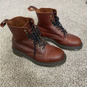 Dr. Martens Brown Leather Womens Boots